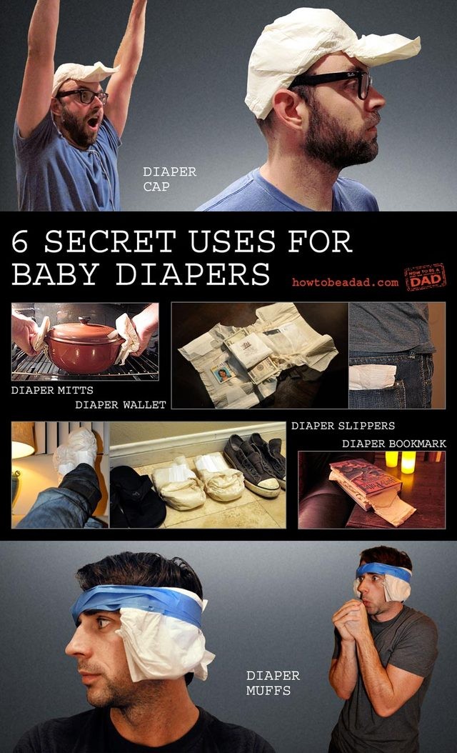 6 Secret Uses for Baby Diapers from HowToBeADad.com