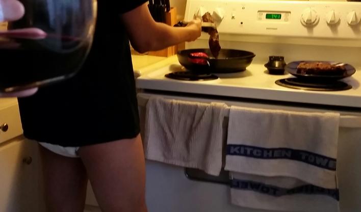 Baby got burnt while making our steaks - Imgur