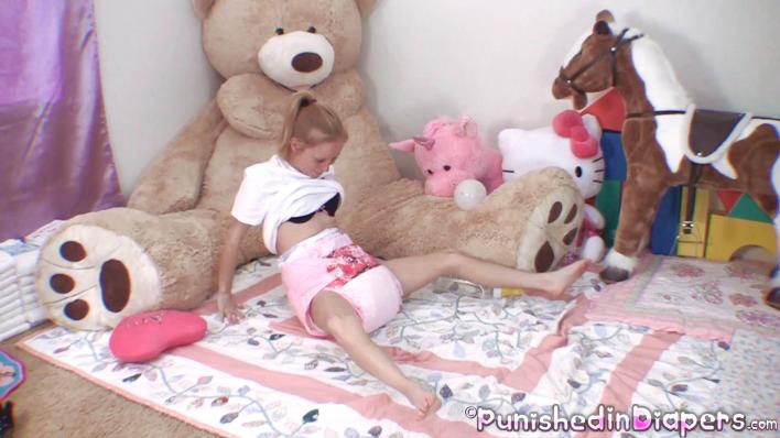 Tiny Alyssa Gets Diapered Into So Many Layers Of Diapers That She Can Barely Waddle & Then Is Taken Out Into Public