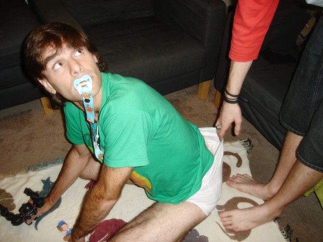 NAPPIES AND CHAINS — Oh dear smells like someone has a full diaper,...