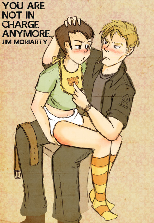 Arkhams Diaper Pail — Papa Sebby and his naughty Jim Moriarty..the...