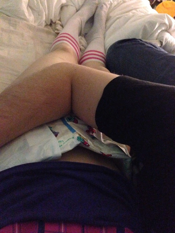 Little Applerack • Diapered snuggles with Daddy<3