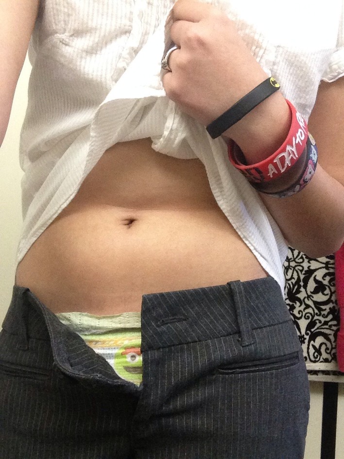 naughty lil monster, Hehe all dressed up and padded for my interview...