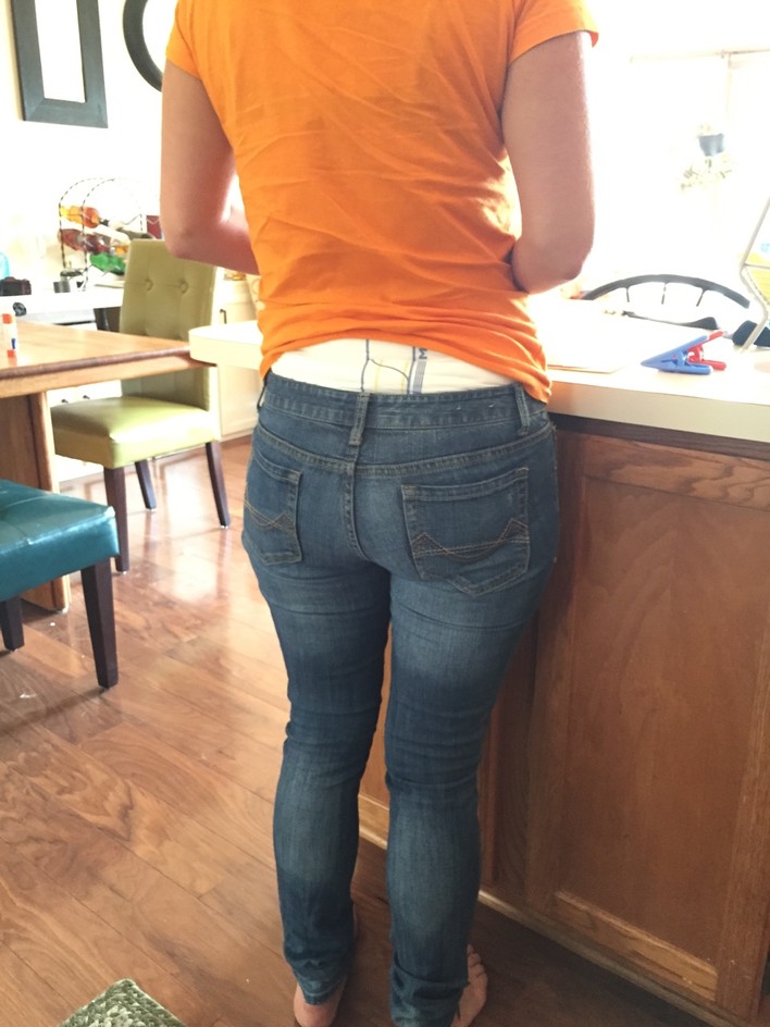 Ummm... — I like it when her shirt is caught on her diaper...