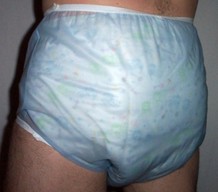 Babykins prefold diaper with Babykins 6mil Vinyl pants