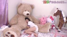 Teen Baby Nikki Wets Her Diaper While Teasing Mr. Teddy