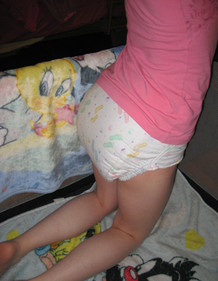 Sweet girls in diapers