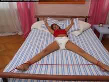 Laying on bed, Arms tied, legs spread, diapered,... - A Genuine Passionate Daddy