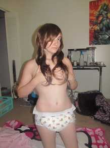 Sweet girls in diapers