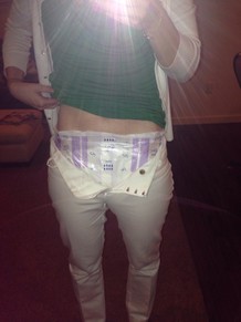 Just a Diaper Girl — Diaper change after work :) love my tenas!
