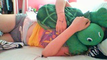Missy baby's little space! - just chillling in bed all day in my diapees and my...