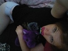 Musings of a silly little fox girl (Nap time wiff Puffles while waiting for Mister to...)