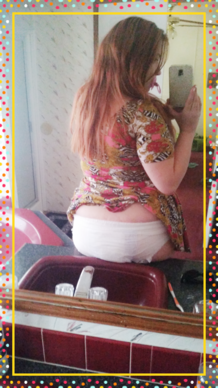 Princess SweetPea — LOOK AT! I’m finally wearing a diaper!!! First...