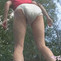 Nikki Jumps On A Trampoline Outside In A Very Sloppy Messy Diaper